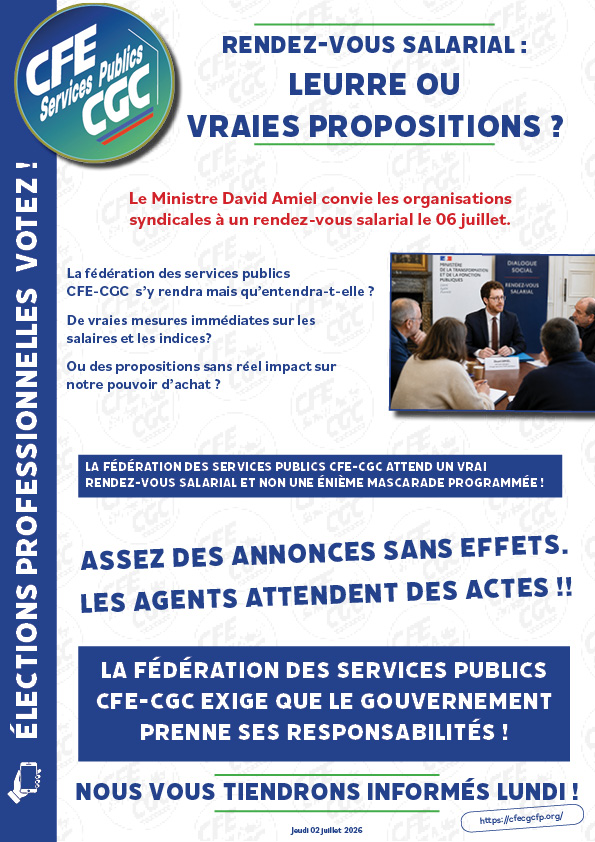 Rendez-vous salarial : Leurre ou vraies propositions ?
